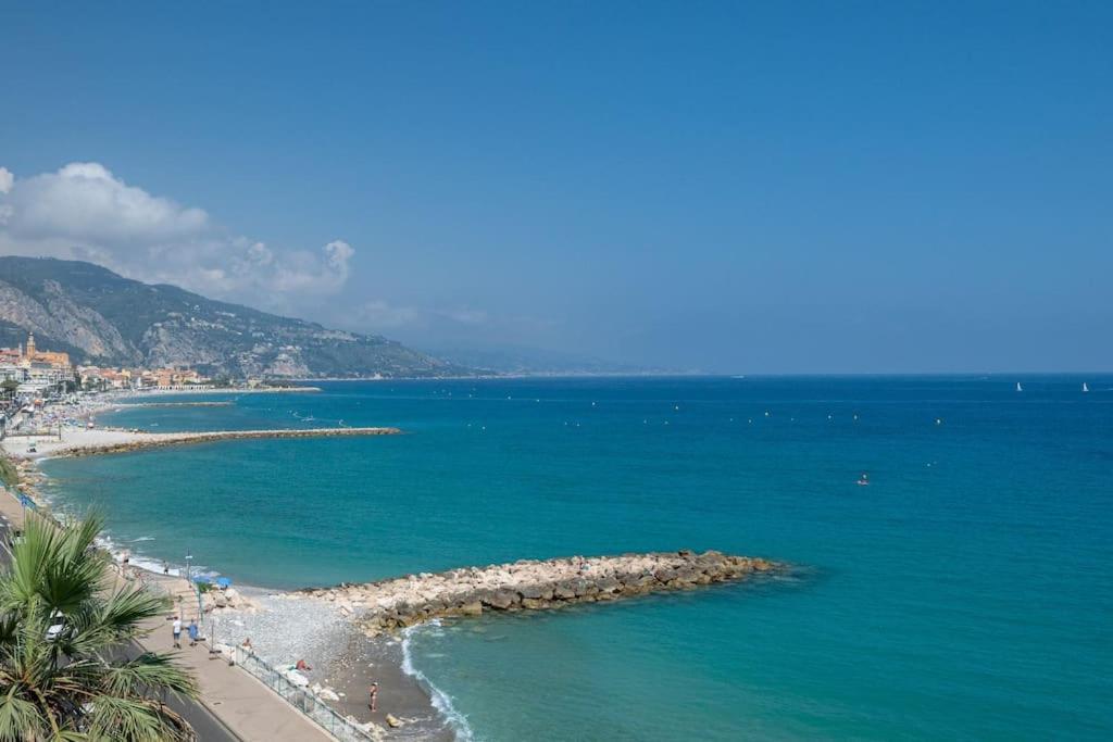 Le Panorama -Vue Exceptionnelle - Dernier Etage - Front De Mer マントン エクステリア 写真