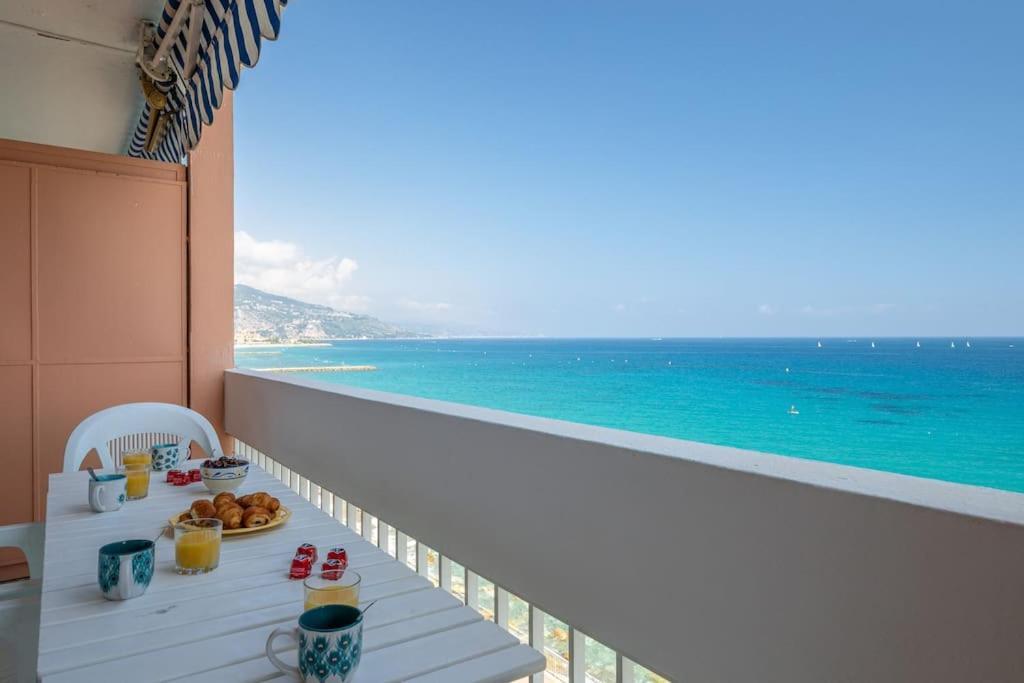 Le Panorama -Vue Exceptionnelle - Dernier Etage - Front De Mer マントン エクステリア 写真